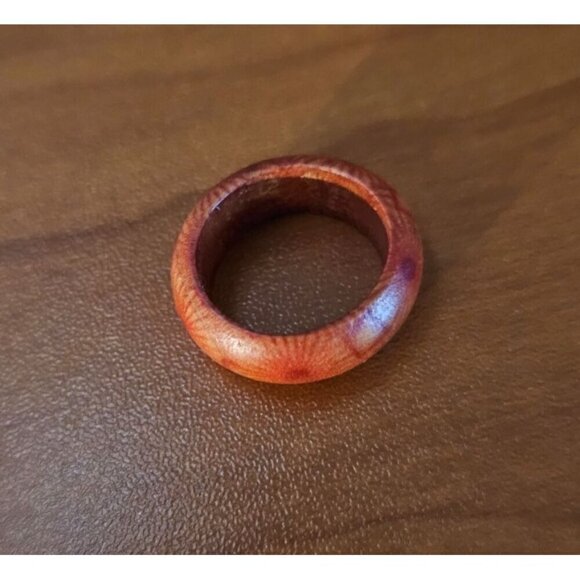 Size 4.5 Real Wood Unisex Ring Handcrafted Matte Finish Minimalist Jewelry - Picture 3 of 4